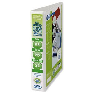 Image of Elba 400008434 ring binder A5 White