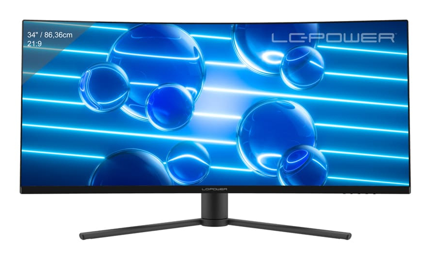 LC-Power LC-M34-UWQHD-180-C computer monitor 86.4 cm (34") 3440 x 1440 pixels UltraWide Quad HD LCD Black