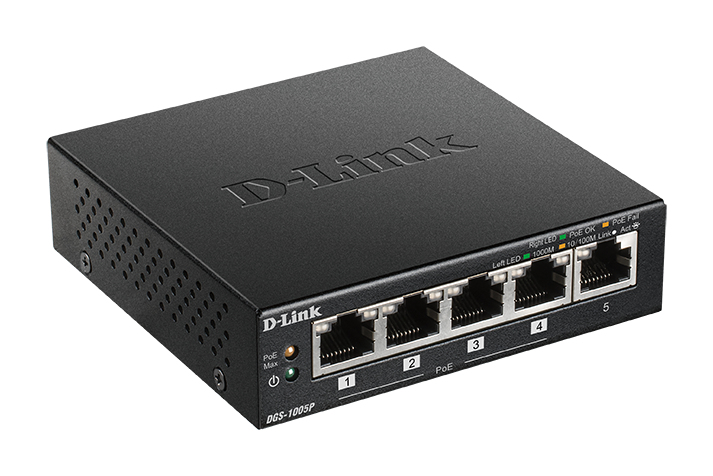 Image of D-Link DGS-1005P Unmanaged L2 Gigabit Ethernet (10/100/1000) Power...