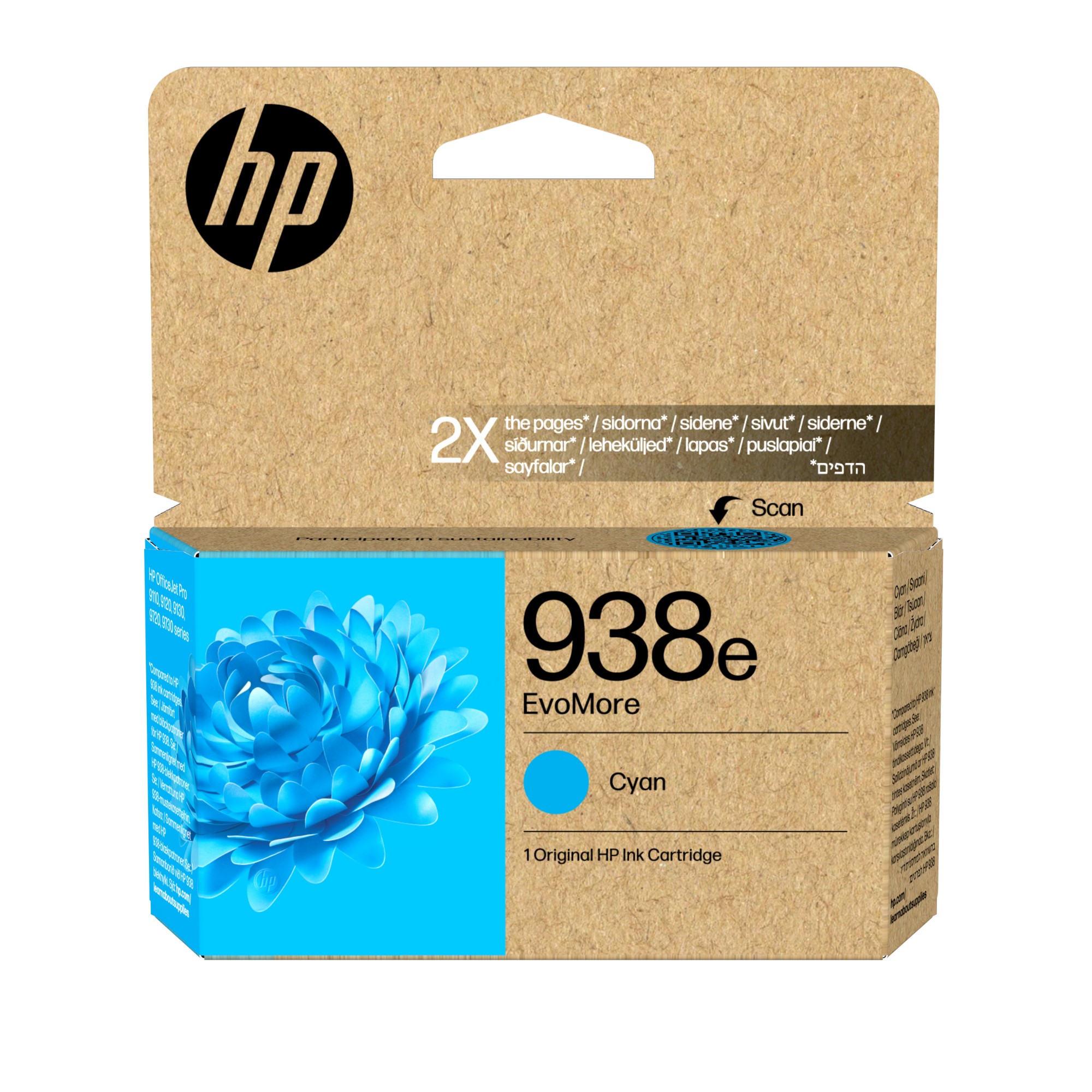 Photos - Ink & Toner Cartridge HP 4S6X9PE/938E Printhead cartridge cyan Evomore. 1.65K pages ISO/IEC 4S6X9PE#LS1 