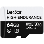 Lexar High-Endurance 64 GB MicroSDXC UHS-I Class 10