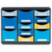 Exacompta 3137202D bureaulade-organizer Kunststof Zwart, Blauw, Geel
