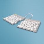 R-Go Tools Ergonomisch toetsenbord R-Go Split Break met pauzesoftware, gesplitst toetsenbord, AZERTY (BE), Bluetooth, wit