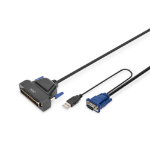 Digitus DS-72212 toetsenbord-video-muis (kvm) kabel Zwart