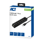 ACT USB hub 7 poorts, aan/uit-schakelaar