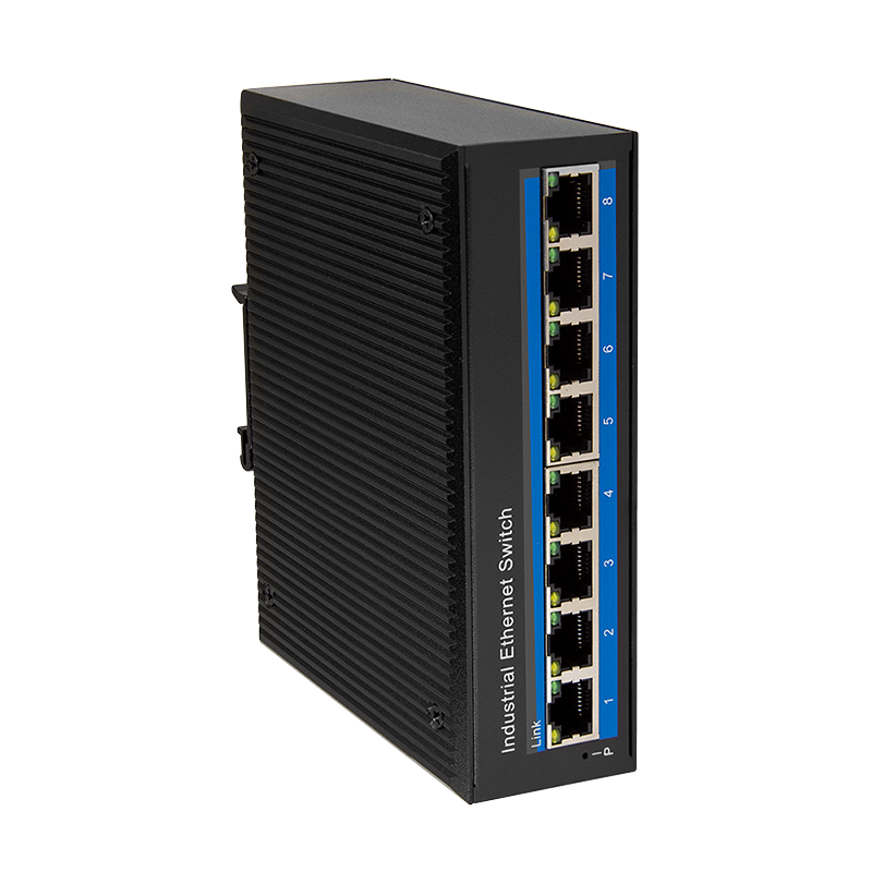 Image of LogiLink Industrial Fast Ethernet PoE Switch, 8-Port 10/100 Mbps