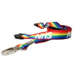 Digital ID Recycled NHS Rainbow Lanyards with Metal Lobster Clip (Pack of 100)