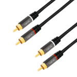 LogiLink CA1208 audio cable 7.5 m 2 x RCA Black