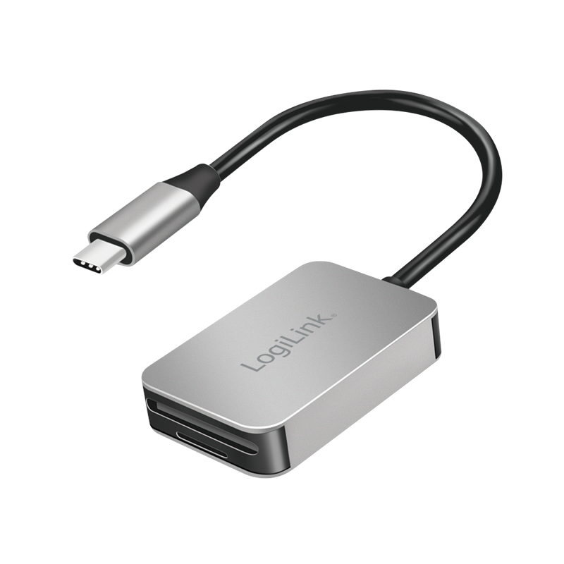 Photos - Other for Computer LogiLink USB 3.0 Cardreader, USB-C, SD / microSD, aluminum CR0050 