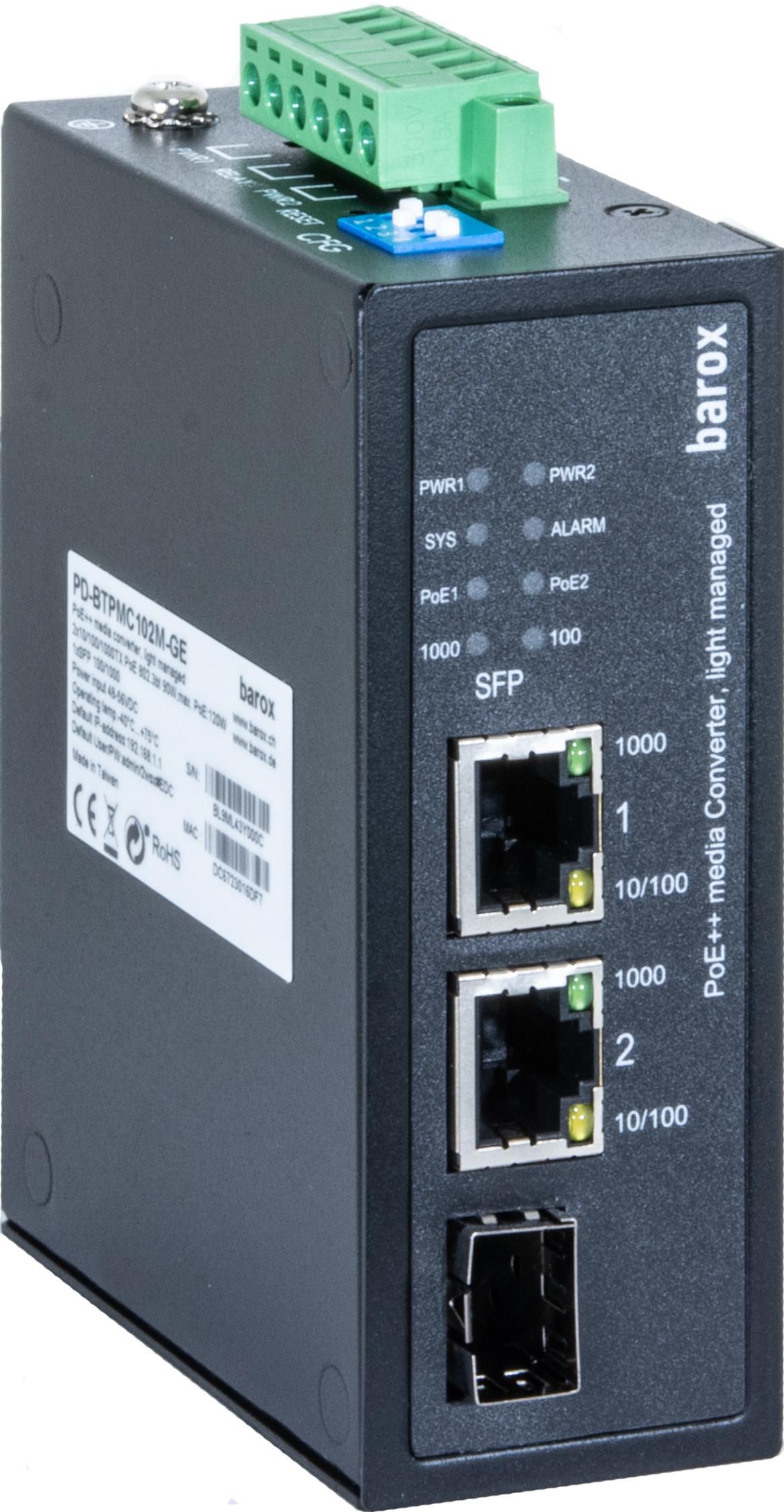 Image of Barox Media converter for DIN rail