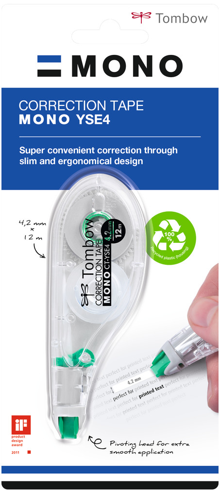Image of Tombow MONO correction tape 12 m Green, Transparent, White 1 pc(s)
