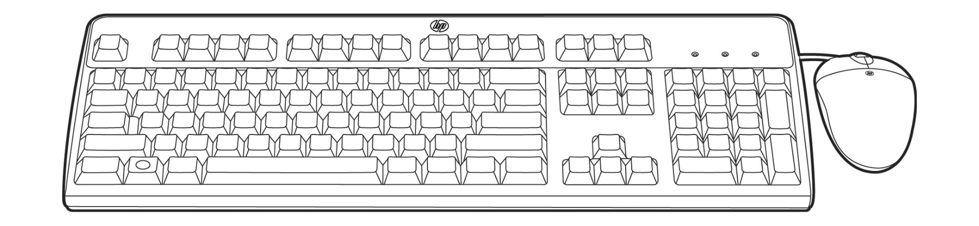 Hewlett Packard Enterprise 638214-B21 keyboard Mouse included USB Russian Black
