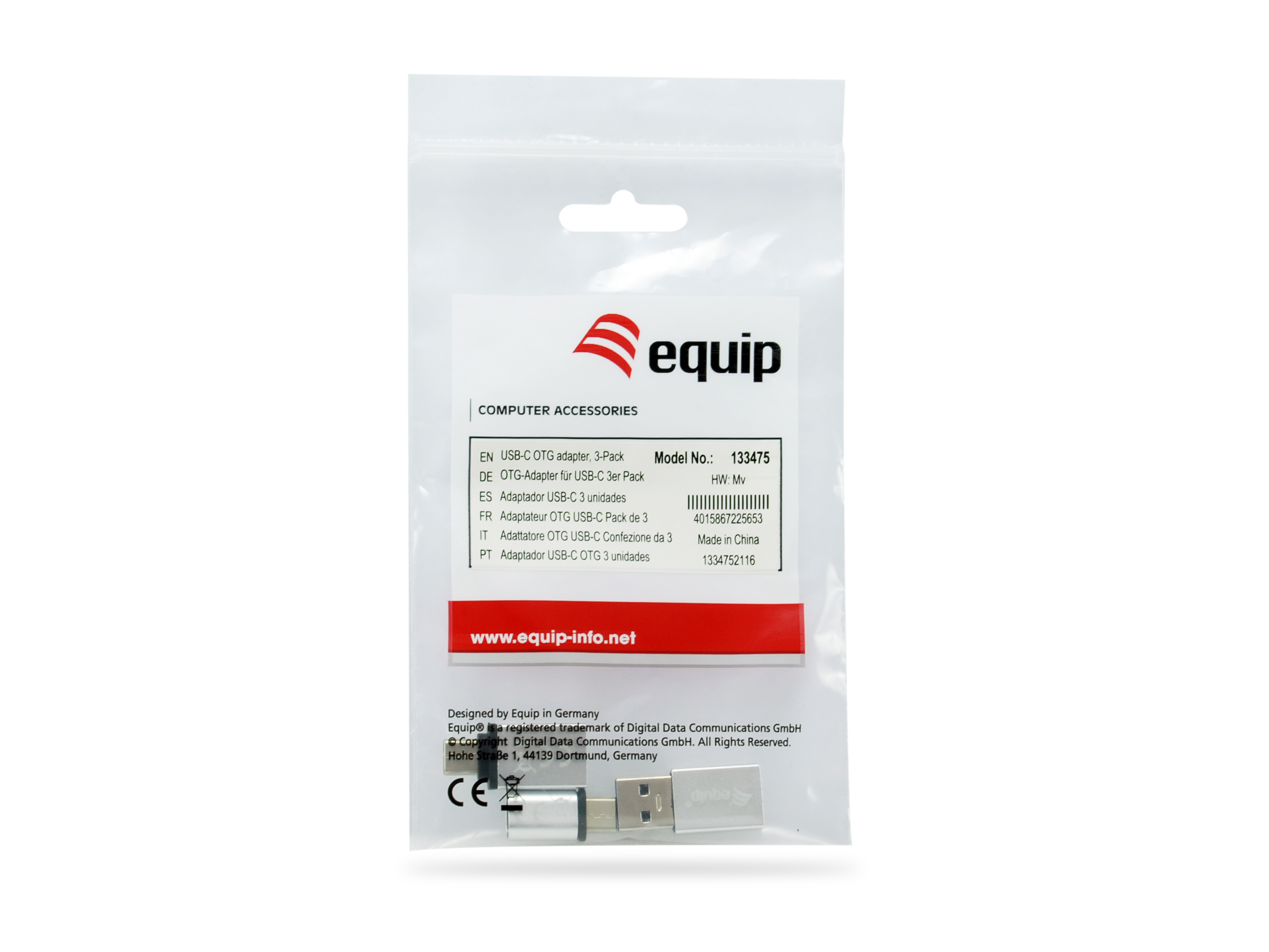 Image of Equip USB-C OTG adapter, 3-Pack