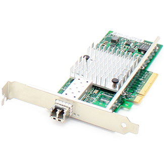 E10G41BFLR-AO ADDON NETWORKS Intel E10G41BFLR Comparable 10Gbs Single Open SFP+ Port 10km SMF PCIe 2.0 x8 Network Interface Card w/10GBase-LR SFP+ Transceiver