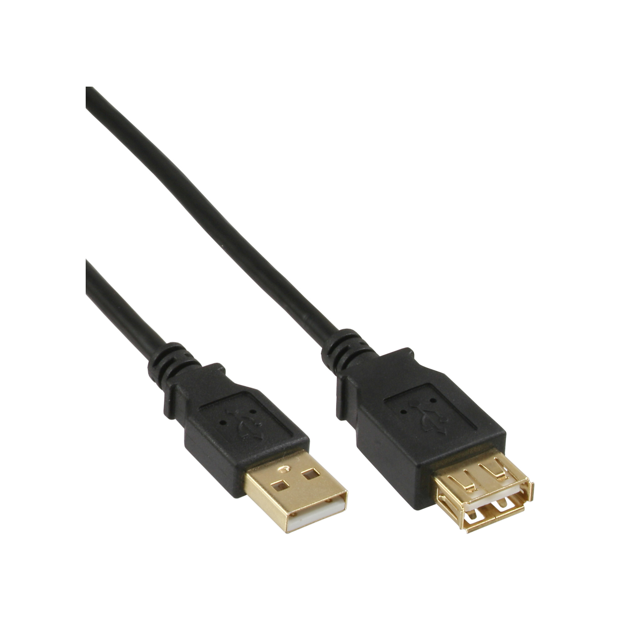 Image of InLine USB 2.0 Extension Cable Type A male / female, gold plated,...