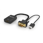 WyreStorm EXP-HDMI-VGA video cable adapter HDMI Type A (Standard) VGA (D-Sub) + USB Black