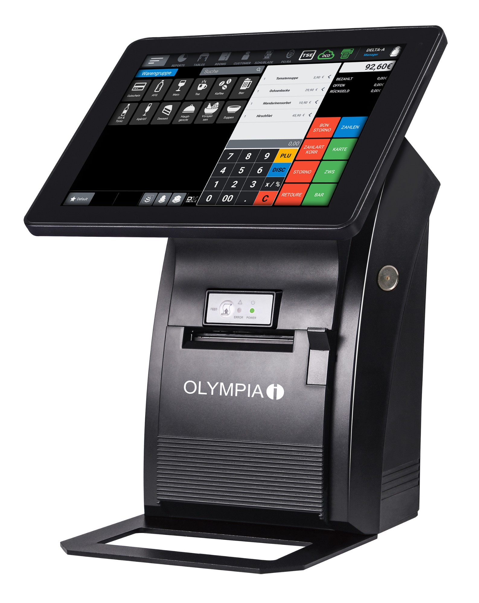 Olympia T210 All-in-One 25.4 cm (10") Touchscreen Black