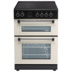 electriQ 60cm Double Oven Electric Cooker - Cream