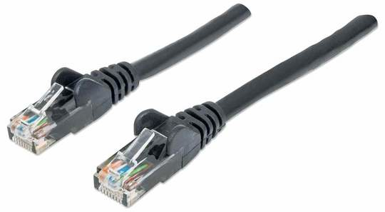 Image of Intellinet Network Patch Cable, Cat6, 2m, Black, CCA, U/UTP, PVC,...