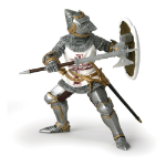 Papo Fantasy World Germanic Knight Toy Figure, Three Years or Above, Silver/White (39947)