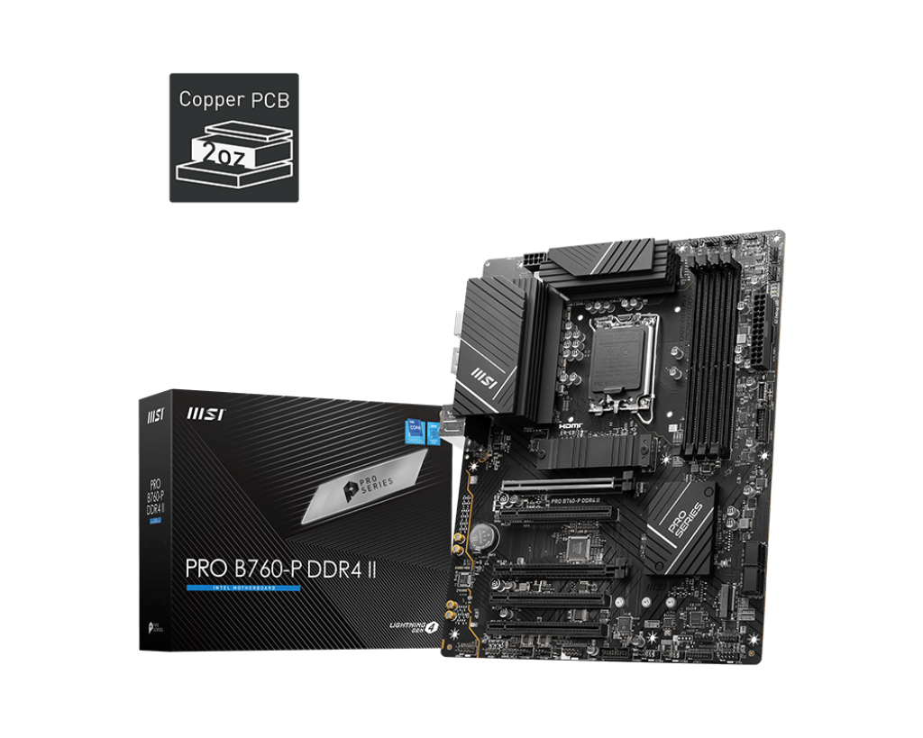 Image of MSI PRO B760-P DDR4 II motherboard Intel B760 LGA 1700 ATX
