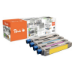Peach PT1212 ink cartridge 4 pc(s) Compatible Standard Yield Black, Blue, Purple, Yellow