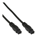 InLine 39903 firewire-kabel 3 m Zwart
