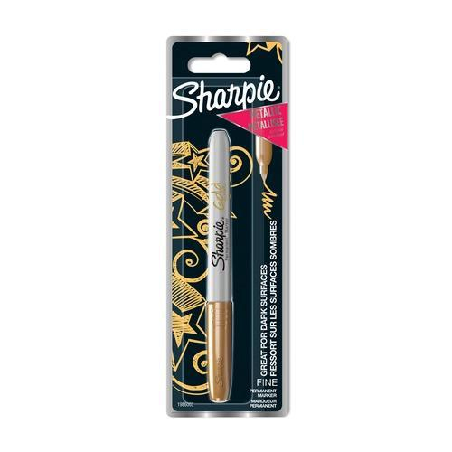 Sharpie Metallic Permanent Markers Gold Fine Point Single Pack 36992J