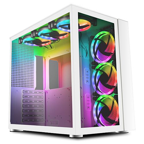 Image of GAMEMAX Infinity Gaming Case w/ Glass Side & Front ATX Dual...
