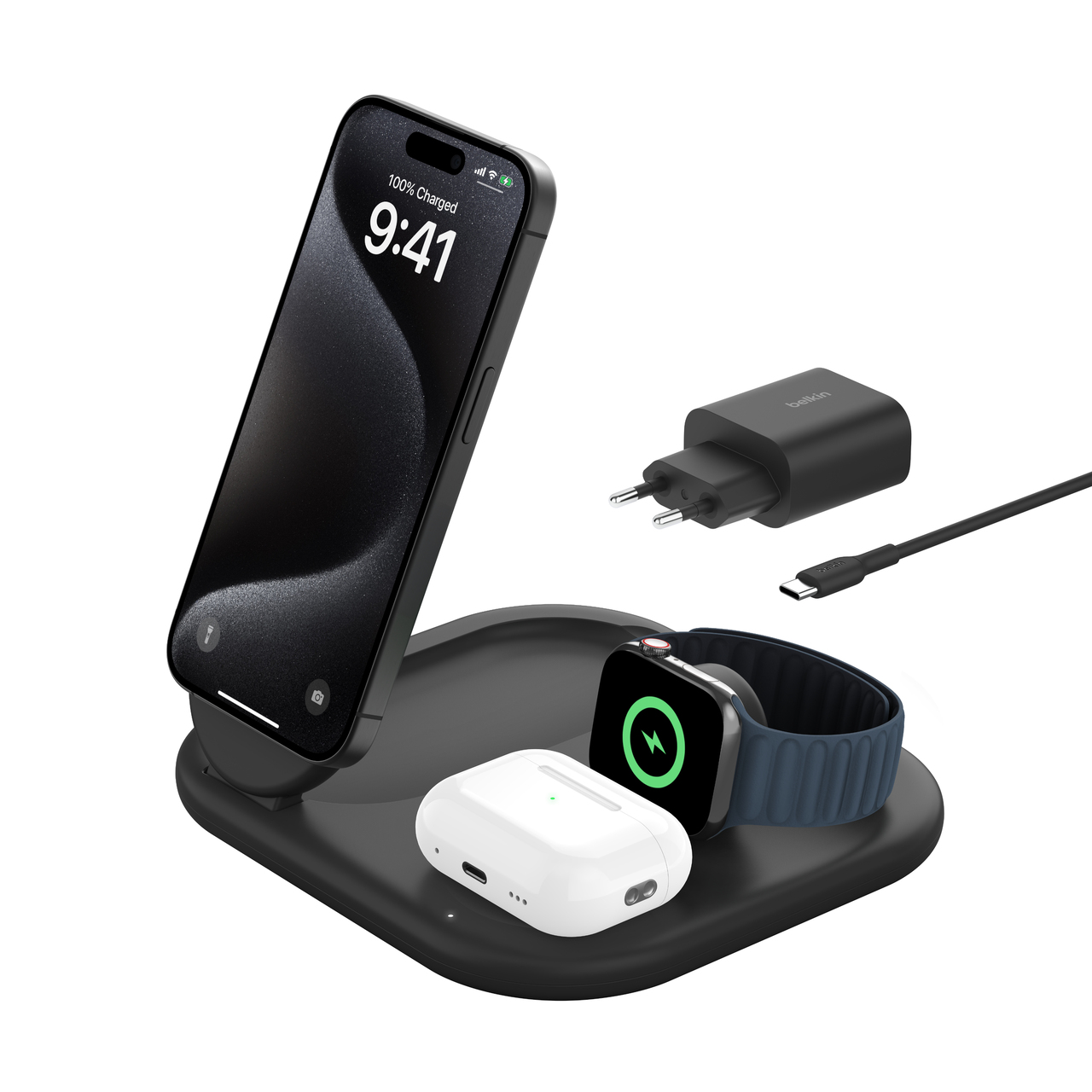 Belkin BoostCharge Headphones. Smartphone. Smartwatch Black USB Wirele