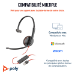 Poly Micro-casque Blackwire 3210 monaural USB-C + adaptateur USB-C/A