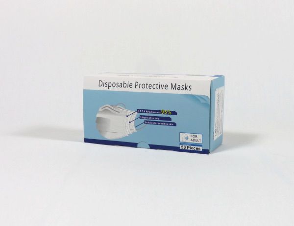 Image of DATA DIRECT 3 Ply Facemask With Noseclip (Price Per 1 Packed Per 50)