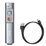 Baseus EU Product - Orange Dot Wireless Laser Pointer for Presentations  rechargable - Gray