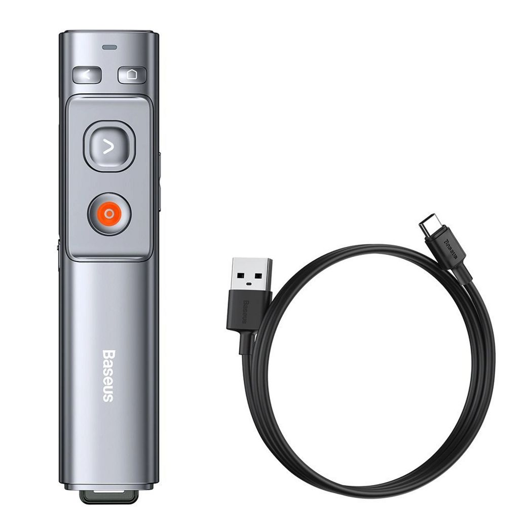EU Product - Orange Dot Wireless Laser Pointer for Presentations, rechargable - Gray thumbnail