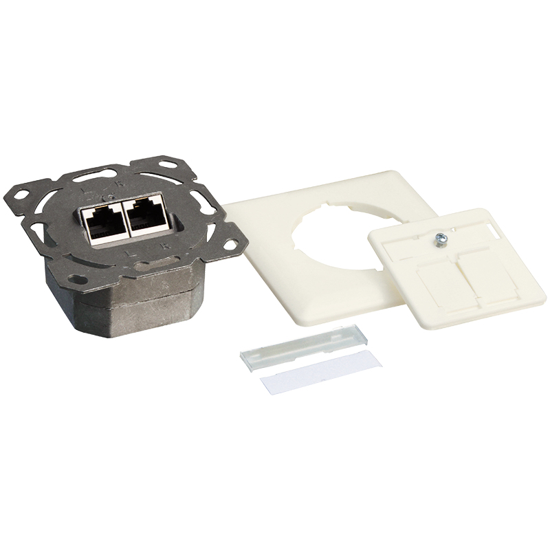 LogiLink NP0023 socket-outlet RJ-45 Metallic. White