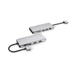 eSTUFF USB-C Dual USB-C Dock USB 3.2 Gen 1 (3.1 Gen 1) Type-C 5000 Mbit/s Aluminium