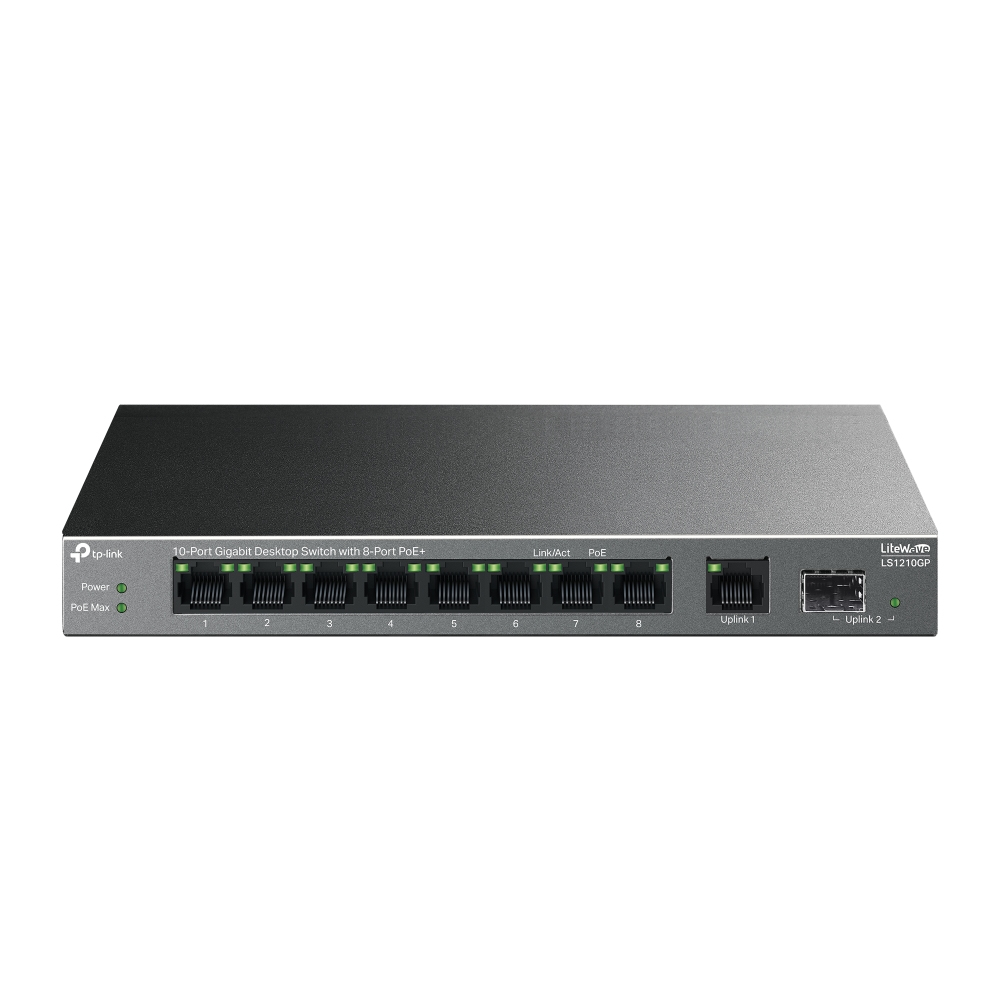 Image of TP-Link LiteWave 10-Port Gigabit Desktop Switch with 8-Port PoE+