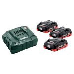 Metabo BASIC SET 3 X LIHD 4.0 AH Battery & charger set