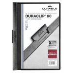 Durable Duraclip 60 report cover PVC Black, Transparent