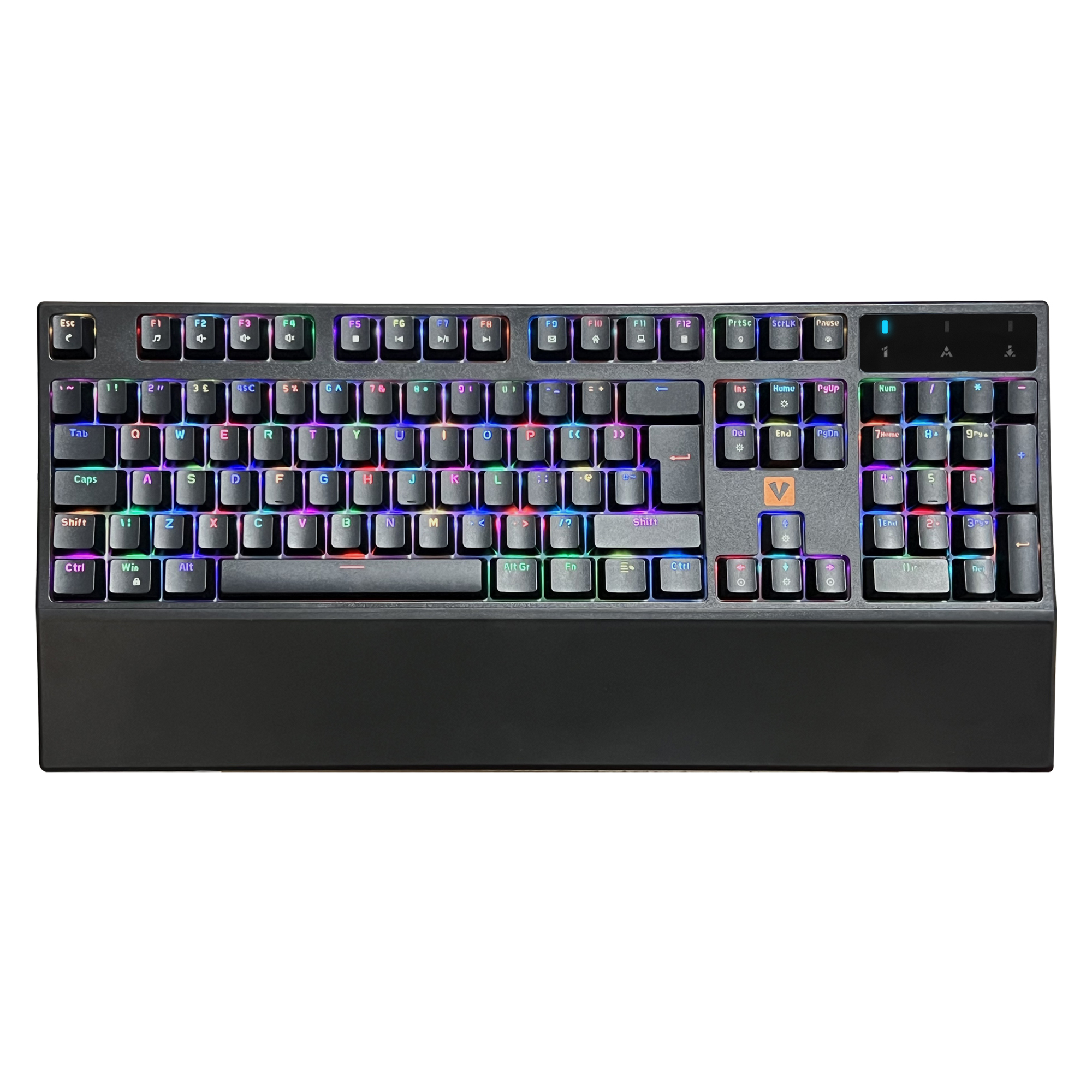 MECHA MECHANICAL RGB keyboard Gaming USB QWERTY UK English Black