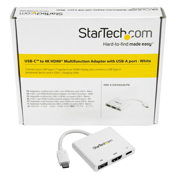 StarTech.com USB-C Multiport Adapter with HDMI - USB 3.0 Port - 60W PD - White