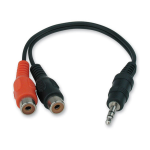 Extron 26-592-01 audio cable 0.15 m 3.5mm 2 x RCA Black, Red
