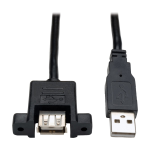 Tripp Lite U024-06N-PM USB cable USB 2.0 5.91" (0.15 m) USB A 0.48 Gbit/s Black
