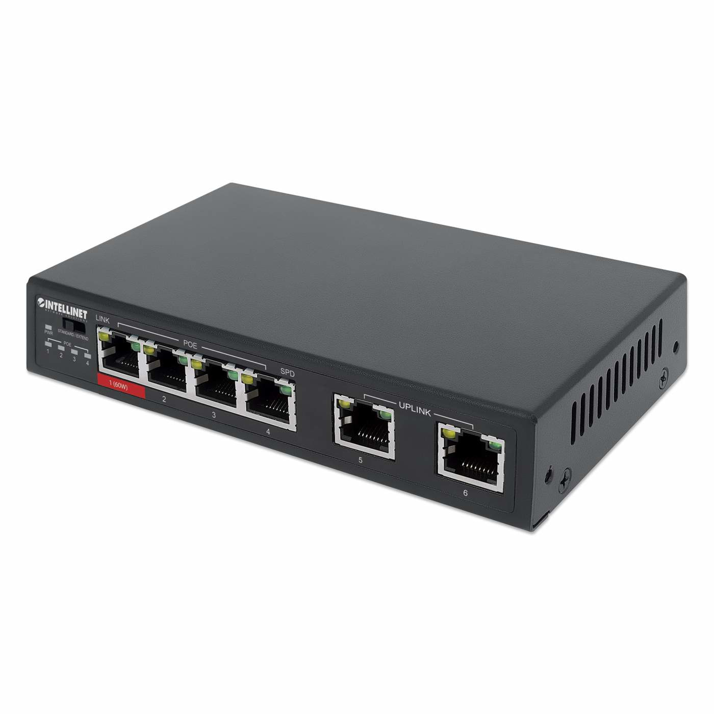 Image of IC Intracom 6-Port Fast Ethernet Switch 4 PoE-Ports - Switch - 0.1...