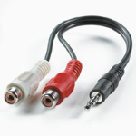 VALUE 3.5mm (M) - Cinch (2x M) Cable 0.2 m