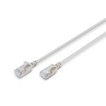 Digitus CAT 6A class Ea, F/FTP, twisted pair patch cable, Cu, LSZH, AWG 32/7, length: 1 m, gray