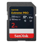 Sandisk Extreme Pro - Flash memory card - 2 TB - Video Class V30 / UHS-I U3 / Class10 - SDXC UHS-I