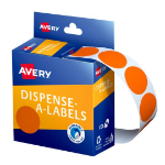 Avery 937248 self-adhesive label Round Removable Orange 500 pc(s)