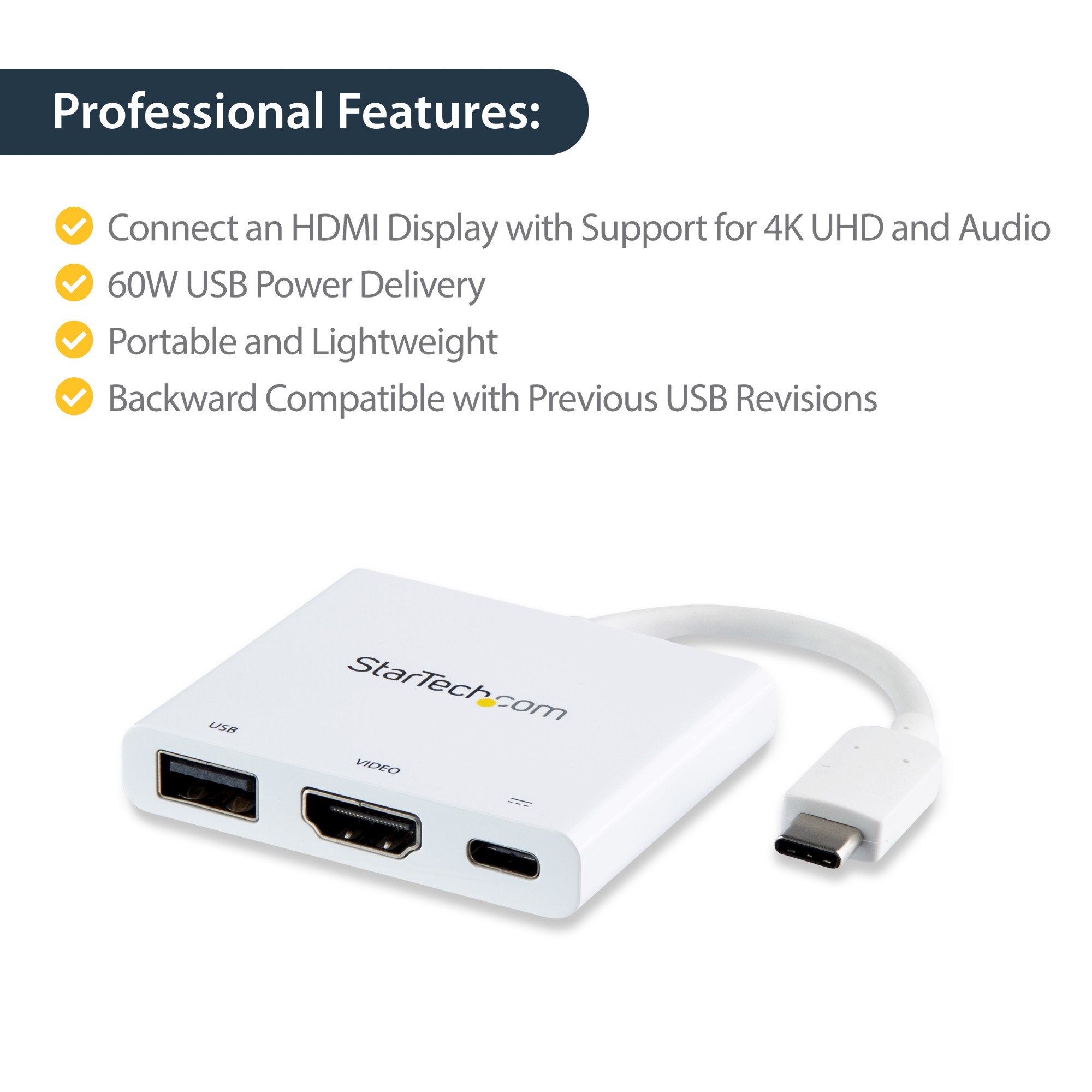 StarTech-com-USB-C-Multiport-Adapter-with-HDMI---USB-3-0-Port---60W-PD---White