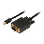 PSA Parts CAB0027A video kabel adapter 1 m VGA (D-Sub) Mini DisplayPort Zwart